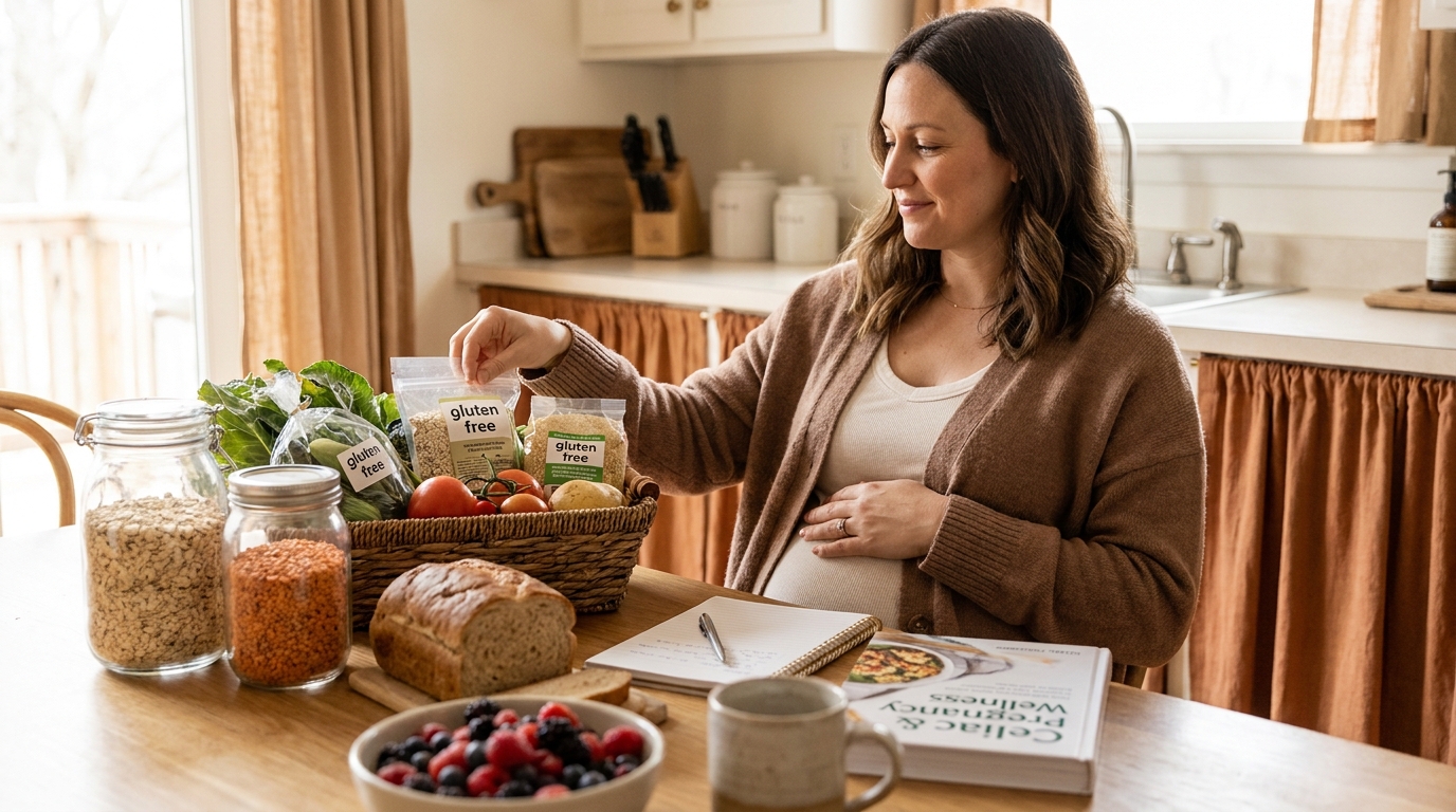 How do I manage celiac disease safely during pregnancy?