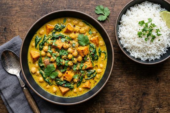 Chickpea and sweet potato curry - iron-rich pregnancy one-pot meal